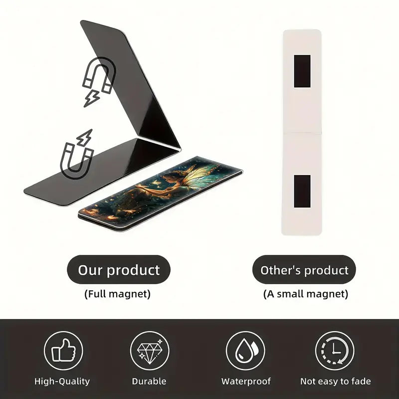 1 kpl magneettisia kirjanmerkkejä keijuteemalla
