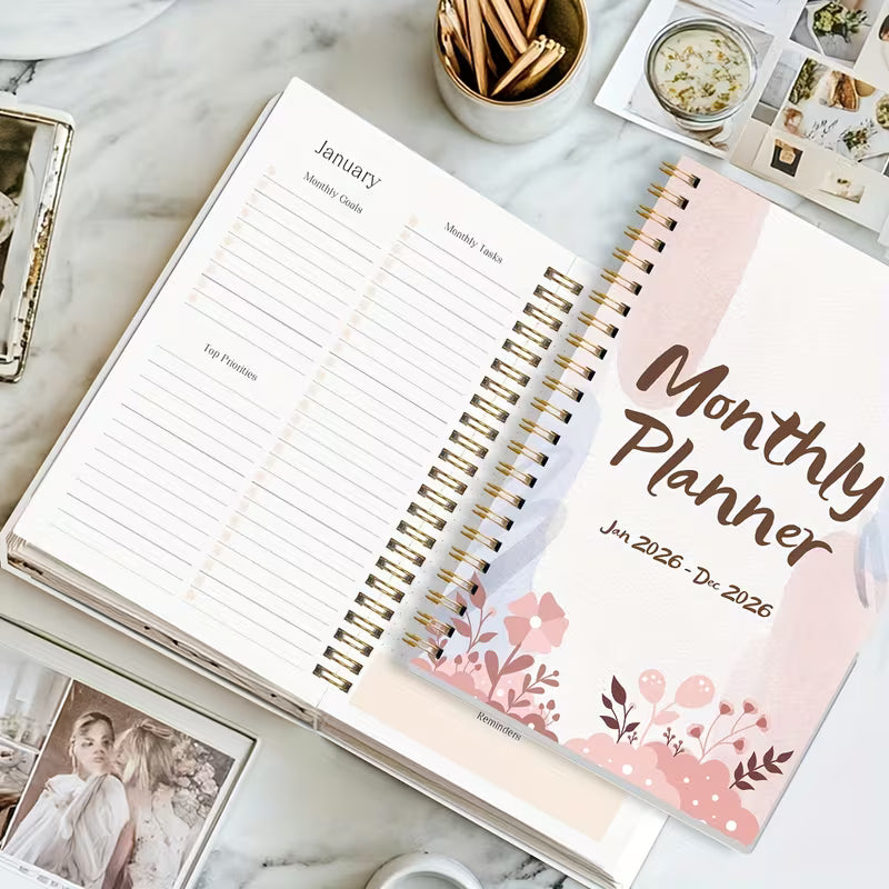 1 kpl A5 2026 kuukausikalenterivihko