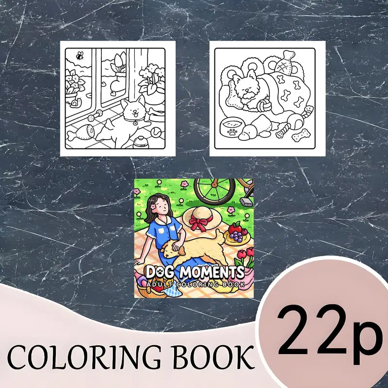 Dog moments coloring book värityskirja