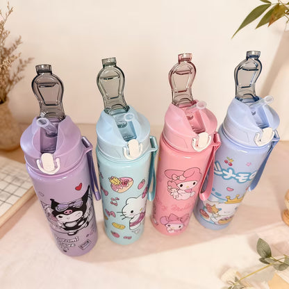 Hello Kitty -suurkapasiteettinen juomapullo pillillä 750ml