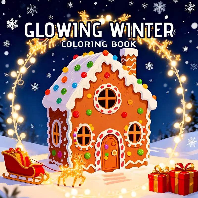 Glowing winter coloring book värityskirja