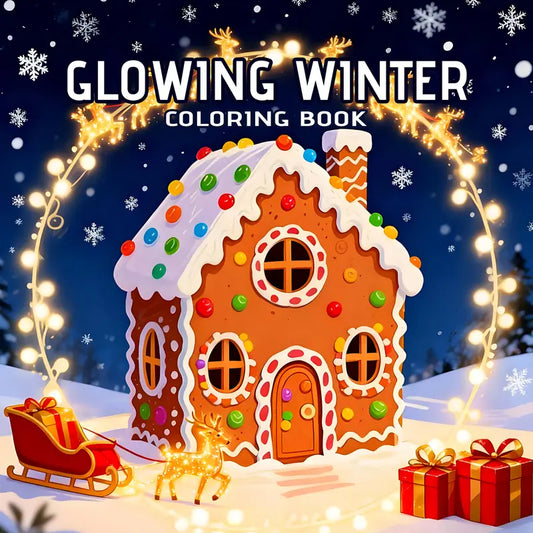 Glowing winter coloring book värityskirja