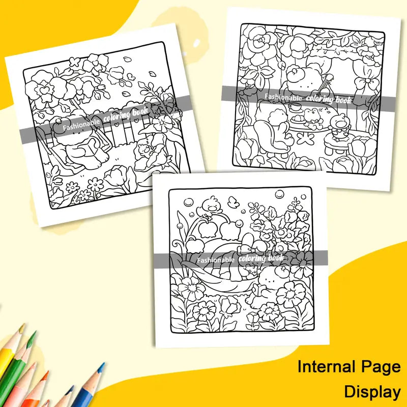 cozy nature coloring book värityskirja