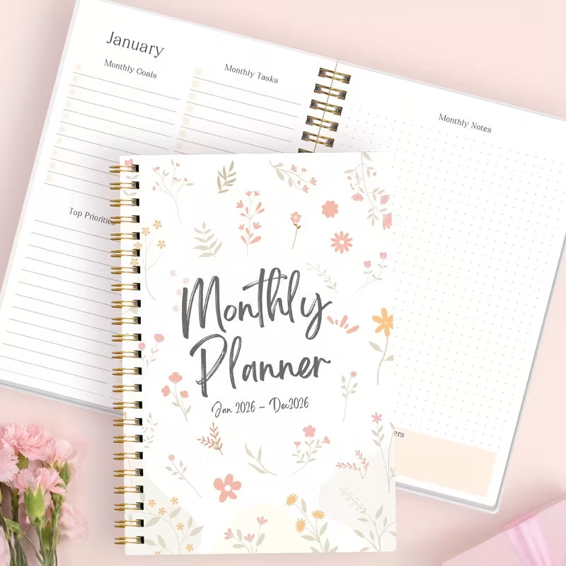 1 kpl A5 2026 kuukausikalenterivihko