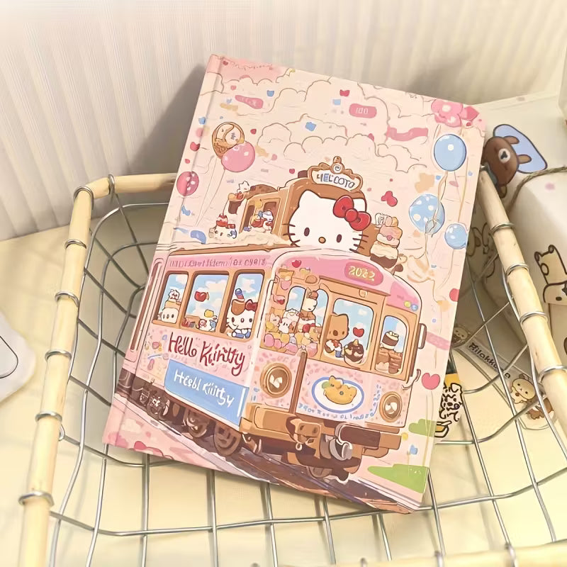 Ihana Hello Kittylle tarkoitettu A5-kokoinen kovakantinen muistikirja paksuilla sivuilla