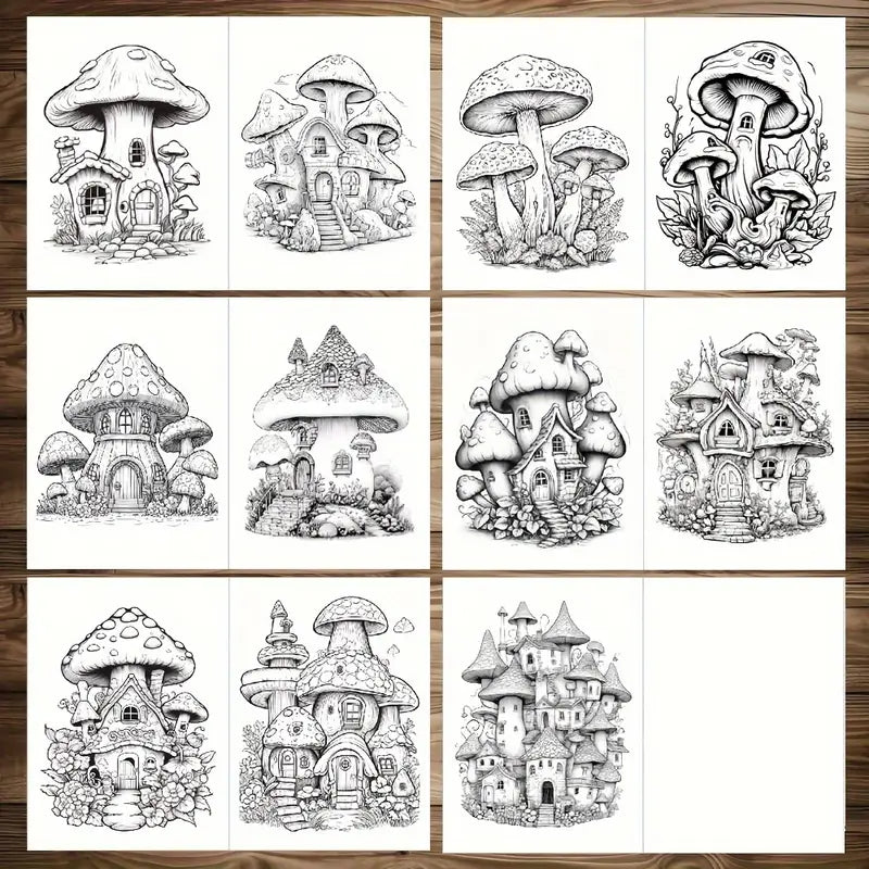 Mushroom Forest coloring book värityskirja