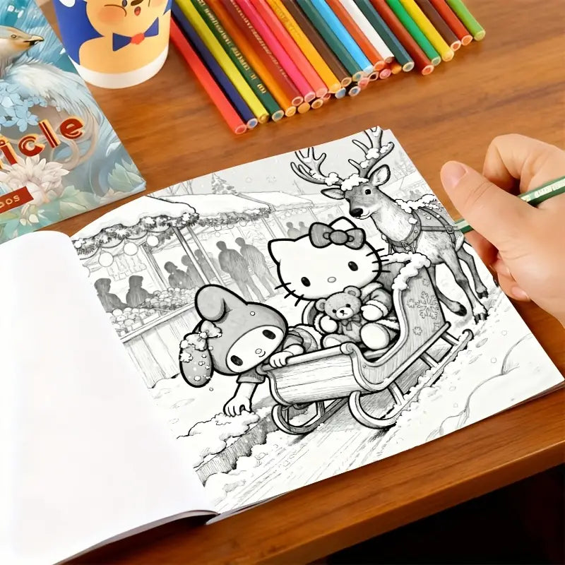 Christmas party coloring book värityskirja