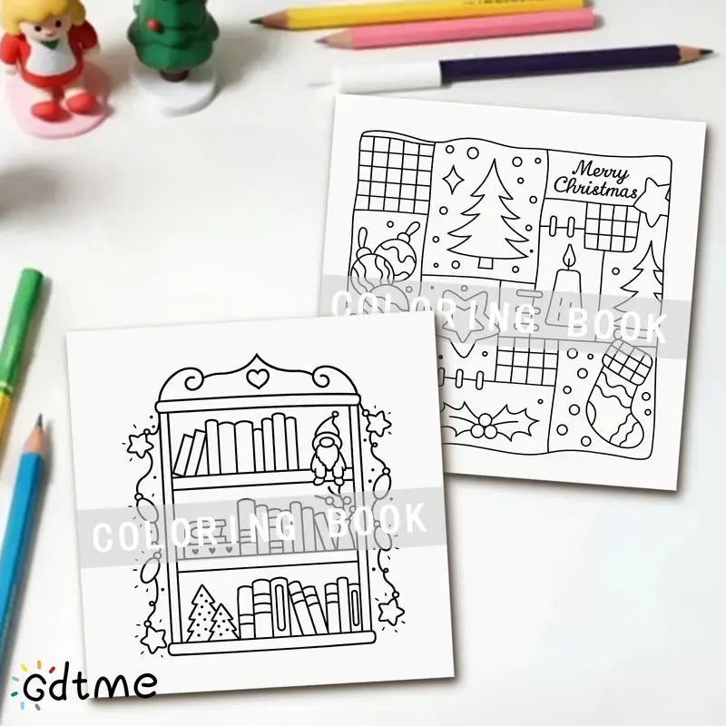 Cozy girl christmas coloring book värityskirja