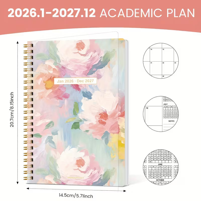 1 kpl 2026 kuukausikalenteri A5