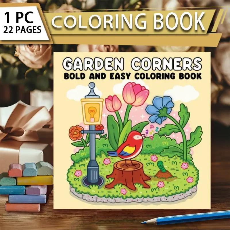 Garden corners coloring book värityskirja