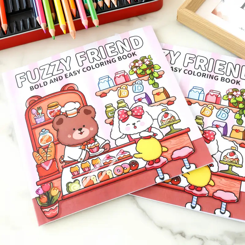 Fuzzy friends coloring book värityskirja