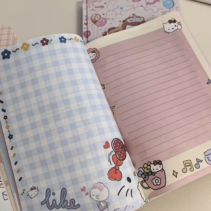 Ihana Hello Kittylle tarkoitettu A5-kokoinen kovakantinen muistikirja paksuilla sivuilla