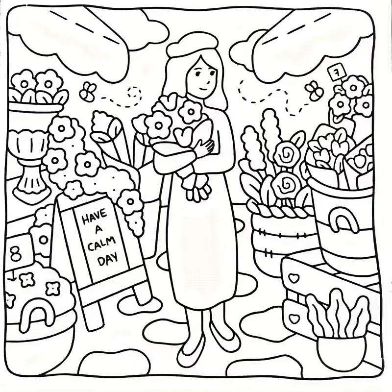 Moments of calm coloring book Värityskirja