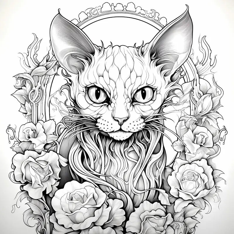 Dark kitty coloring book värityskirja