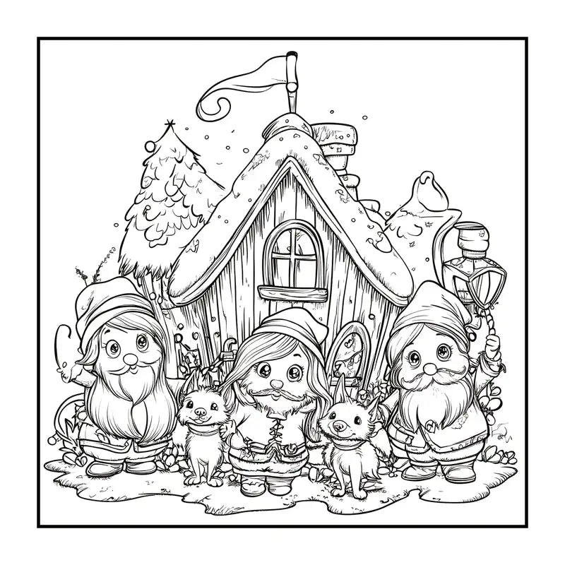 Gnome coloring book värityskirja