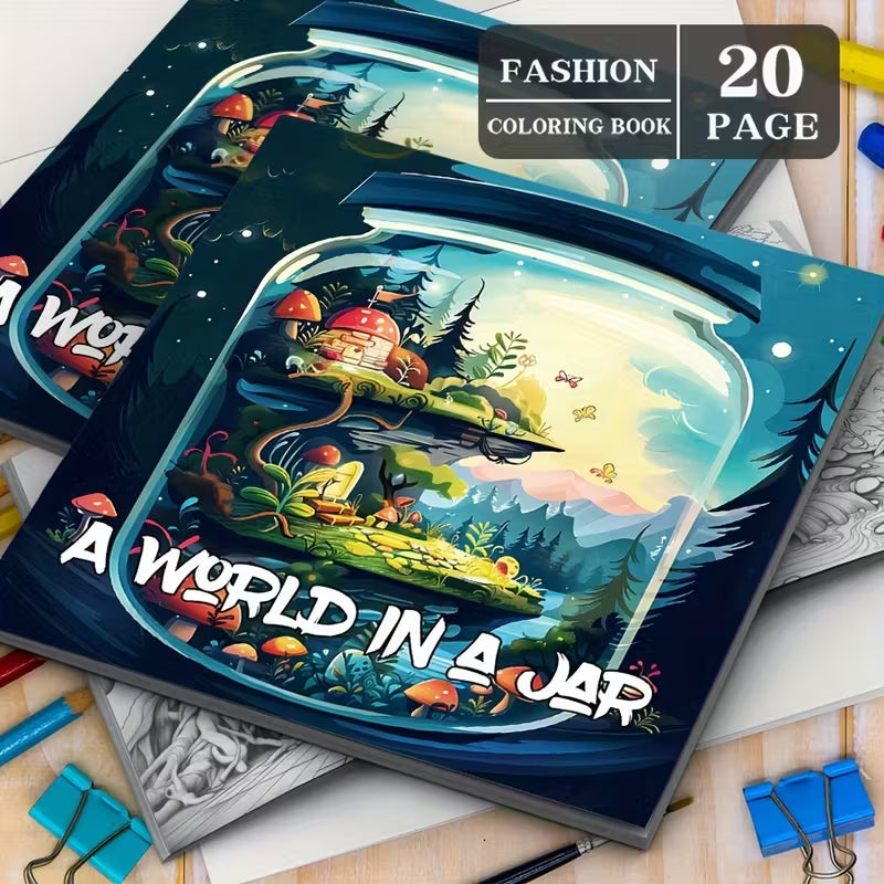 A world in a jar coloring book värityskirja