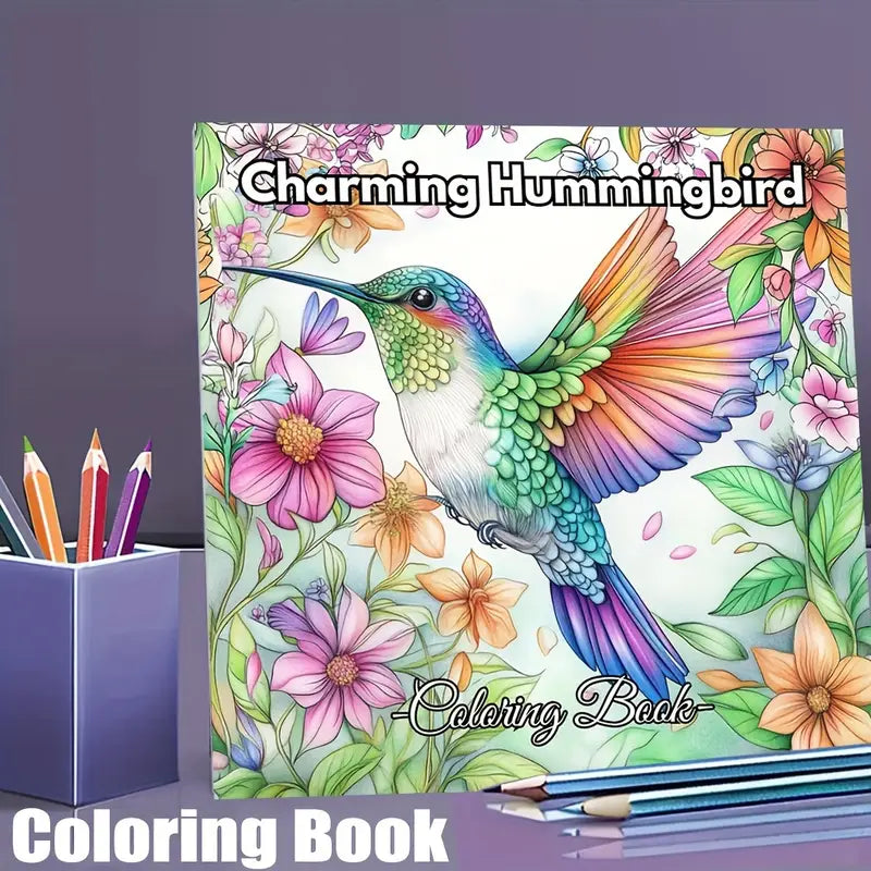 Charming Hummingbird coloring book värityskirja