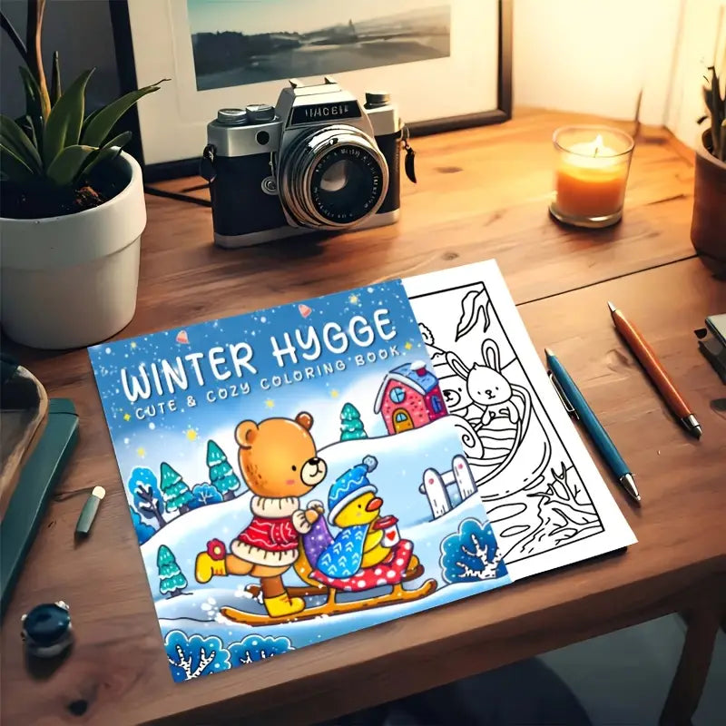 Winter hygge coloring book värityskirja