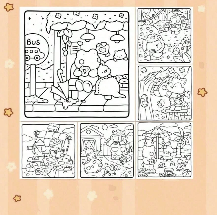 Little cuddles värityskirja coloring book