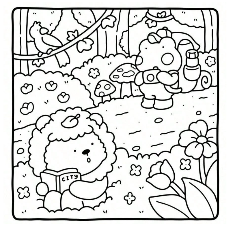 Little cuddles värityskirja coloring book