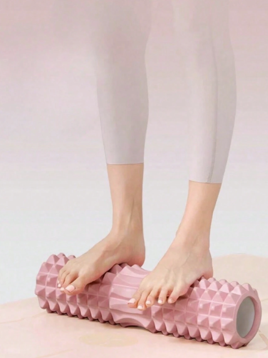 1 kpl vaaleanpunainen vaahtomuovisyogahierontarulla