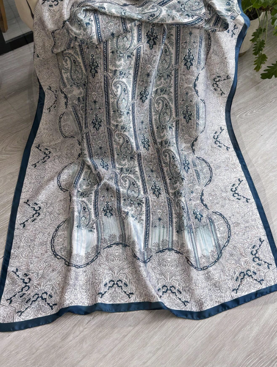 1 kpl keinotekoista silkkiä paisley-kuvioitu boheemin tyylinen elegantti huivi