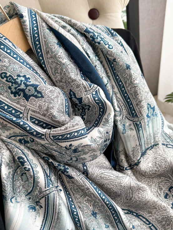 1 kpl keinotekoista silkkiä paisley-kuvioitu boheemin tyylinen elegantti huivi