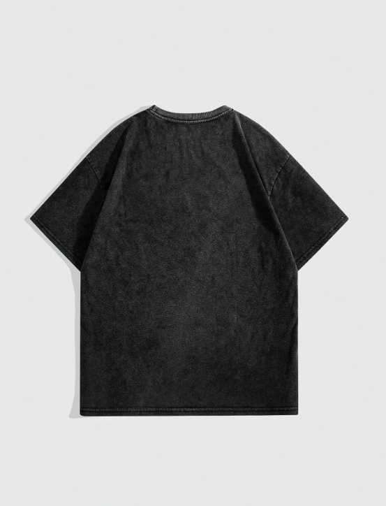 100 % puuvillaa Anime-pestävillä pyöreillä kauluksilla varustettu lyhythihainen t-paita