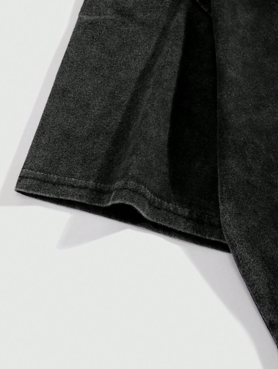 100 % puuvillaa Anime-pestävillä pyöreillä kauluksilla varustettu lyhythihainen t-paita