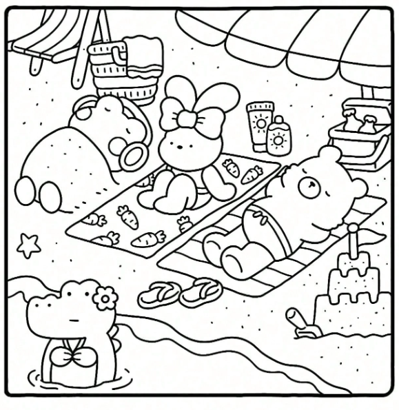 Cozy friends coloring book värityskirja 48pages