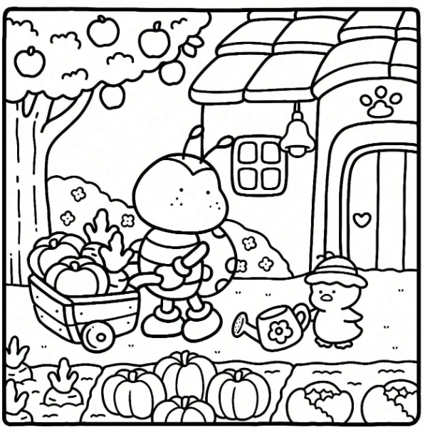 Cozy friends coloring book värityskirja 48pages