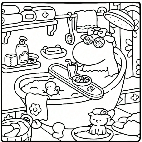 Cozy friends coloring book värityskirja 48pages