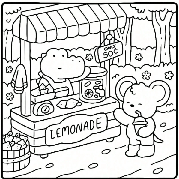 Cozy friends coloring book värityskirja 48pages