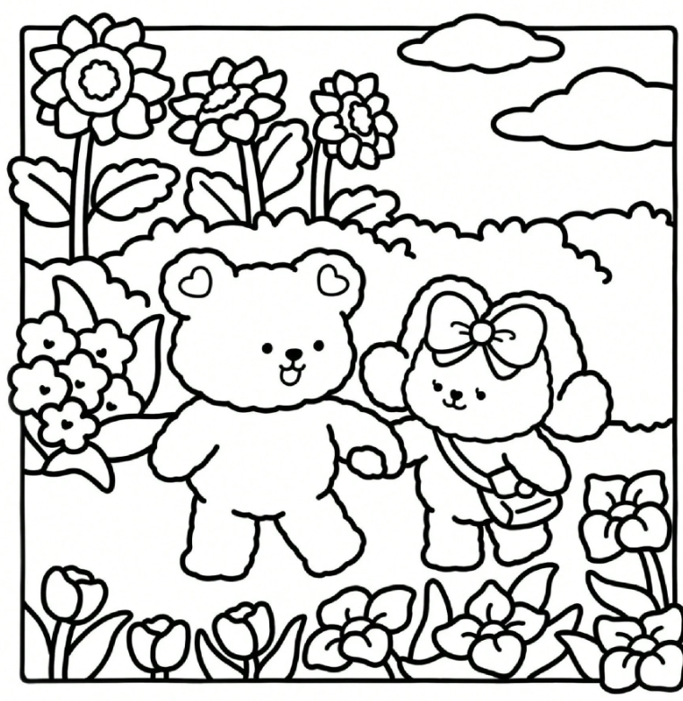 Fuzzy in love 48 pages coloring book värityskirja