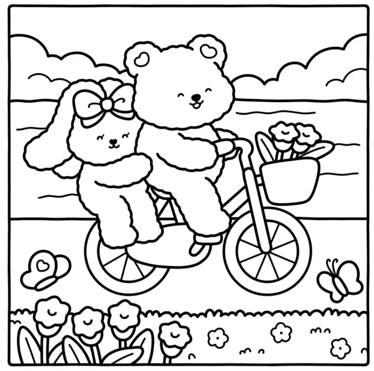 Fuzzy in love 48 pages coloring book värityskirja