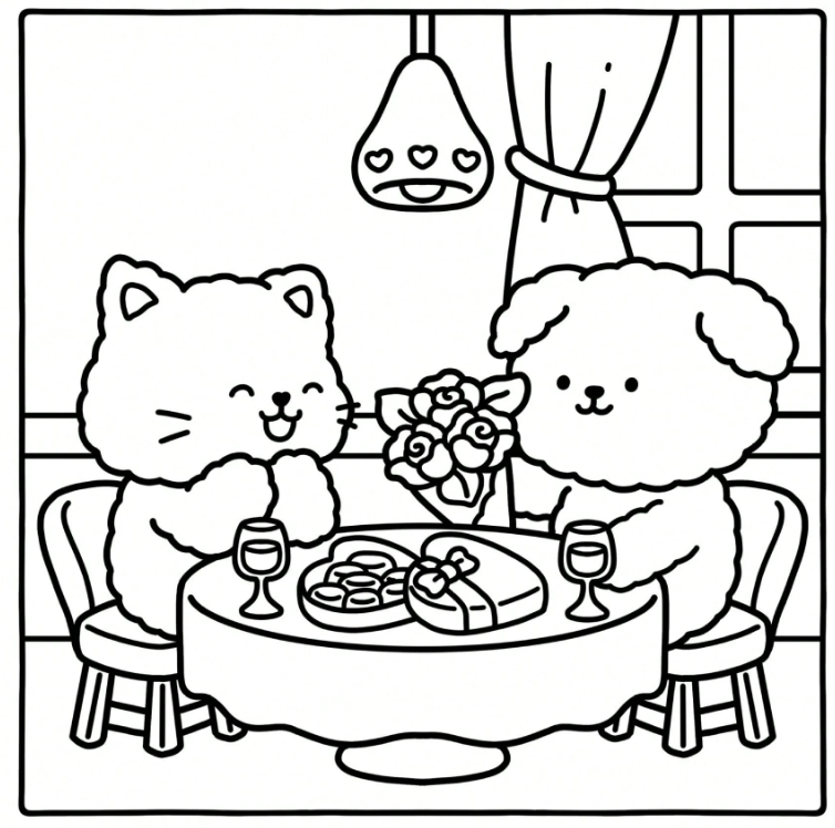 Fuzzy in love 48 pages coloring book värityskirja