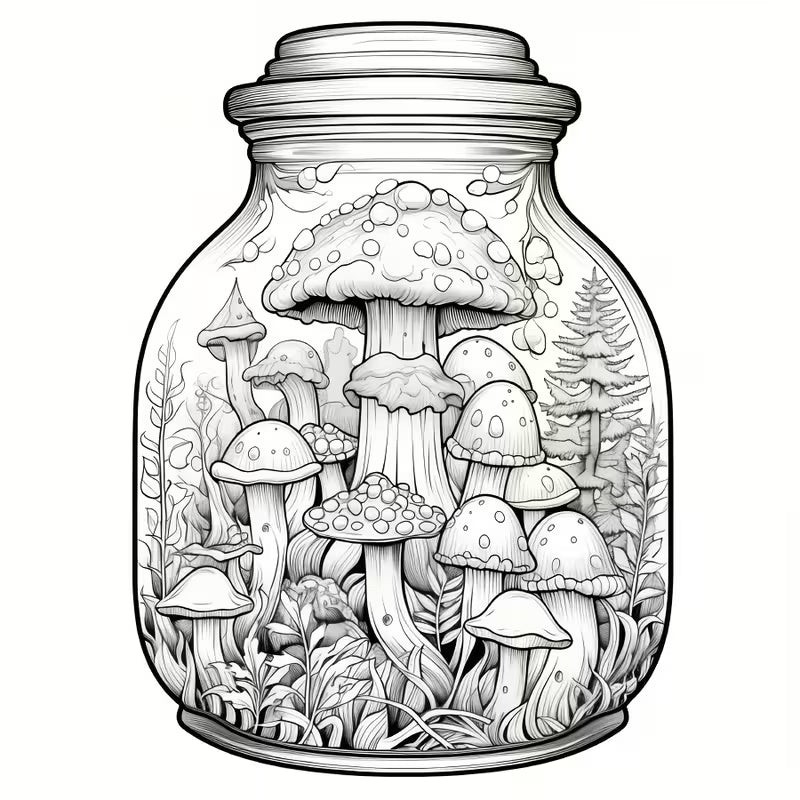 A world in a jar coloring book värityskirja