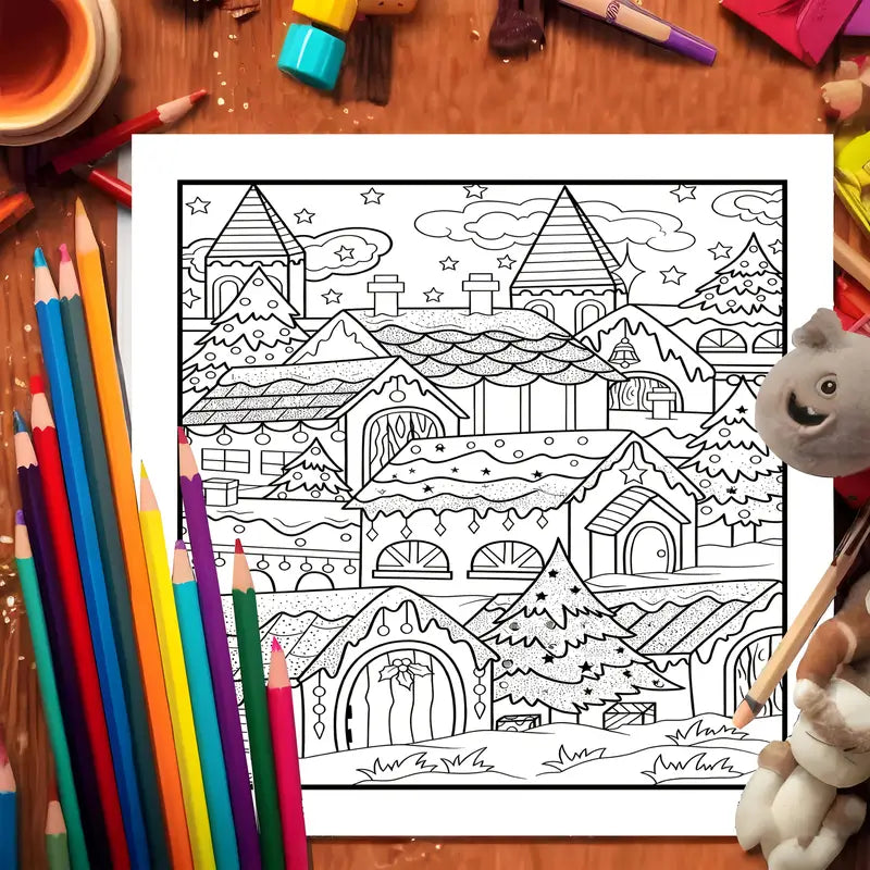 Christmas coloring book värityskirja