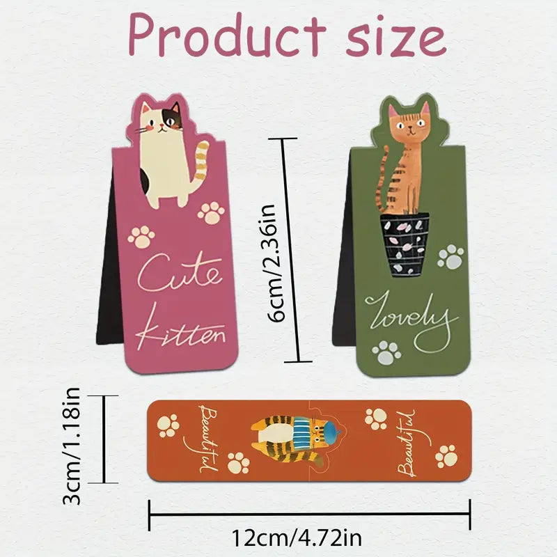 1 kpl Söpöt kissamagneettiset kirjanmerkit