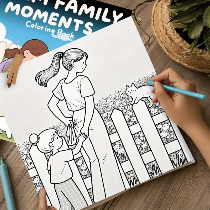Warm Family Moments coloring book värityskirja