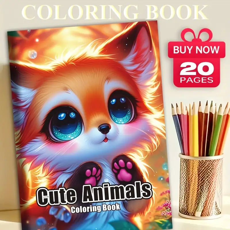 Cute animals coloring book värityskirja