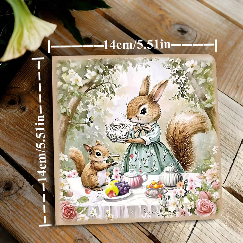 1 kpl 200 sivua, eläinaiheinen teekutsulehtiö