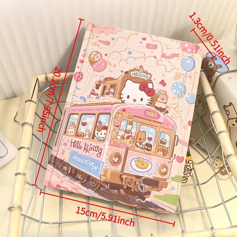 Ihana Hello Kittylle tarkoitettu A5-kokoinen kovakantinen muistikirja paksuilla sivuilla