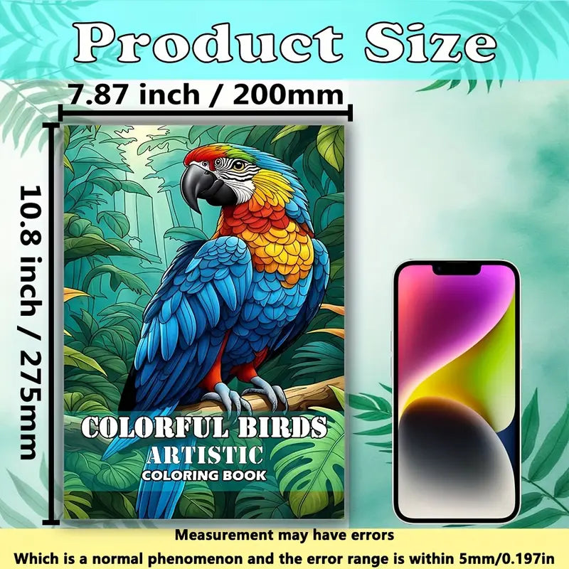 Coloring birds coloring book värityskirja