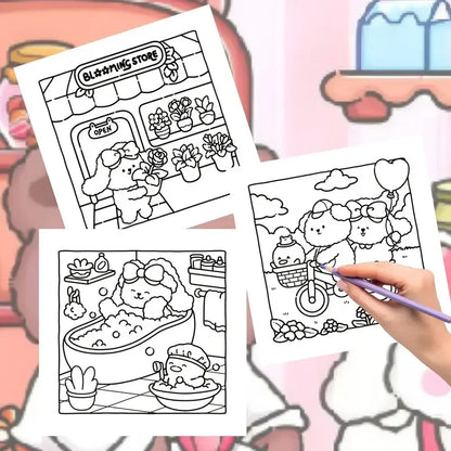 Fuzzy friends coloring book värityskirja