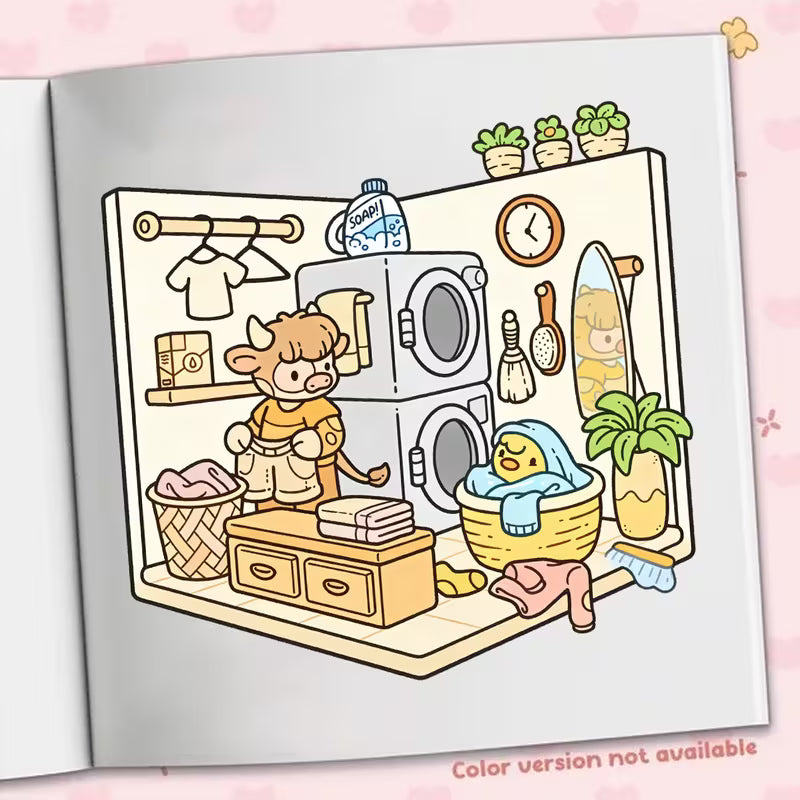 Comfy places coloring book värityskirja 40 pages