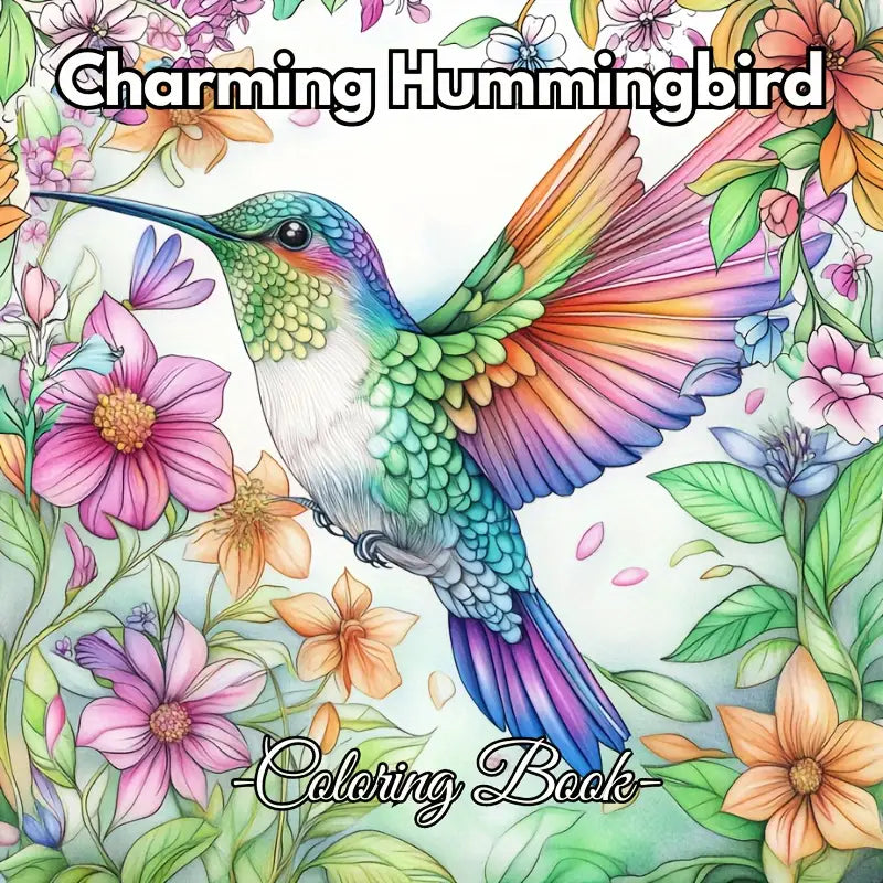 Charming Hummingbird coloring book värityskirja
