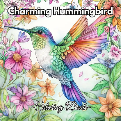Charming Hummingbird coloring book värityskirja