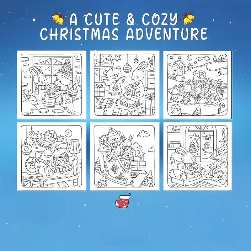 Christmas hygge coloring book värityskirja