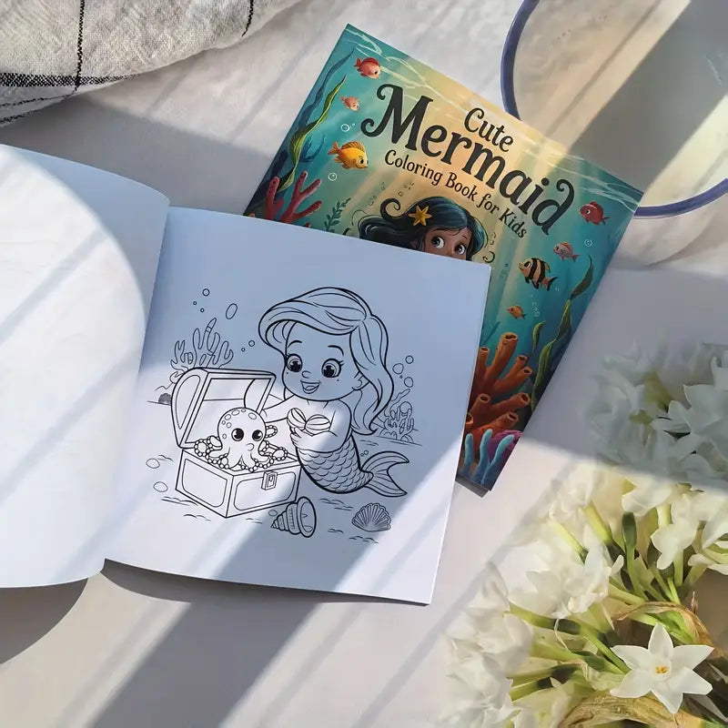 Cute Mermaid coloring book värityskirja